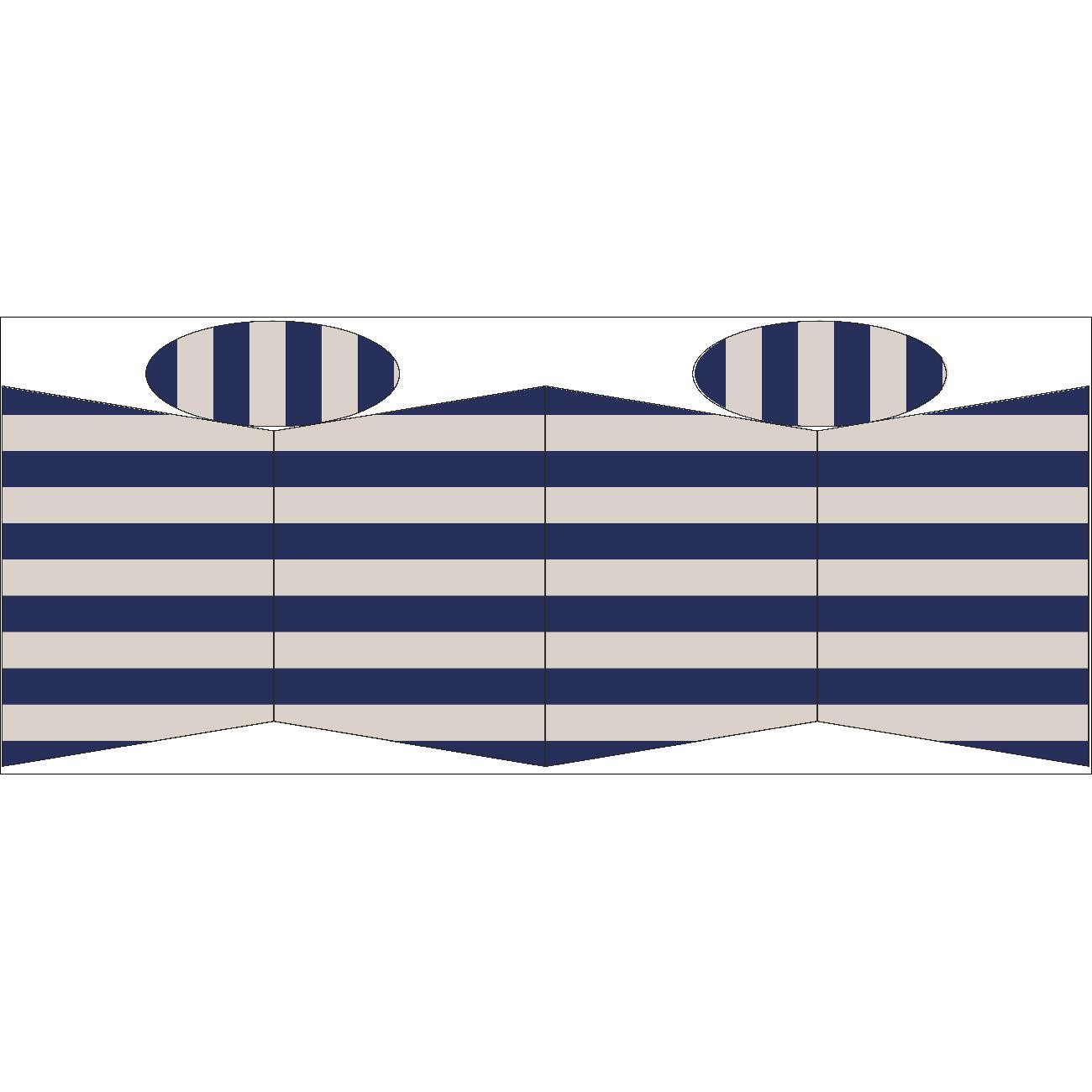 TORBA SHOPPER - PASY / NAVY - zestaw do uszycia