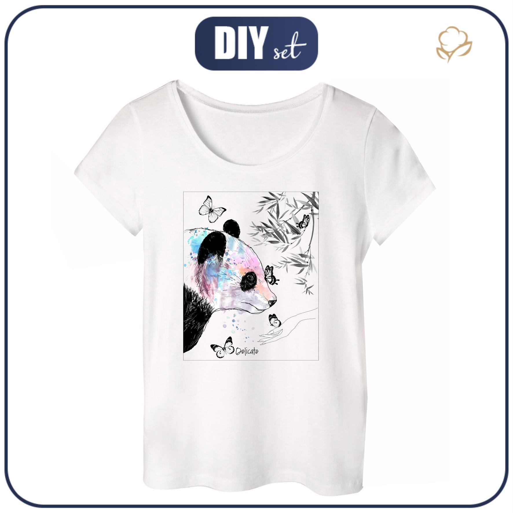 PIŻAMA-T-SHIRT "LINDA" - PANDA - zestaw do uszycia
