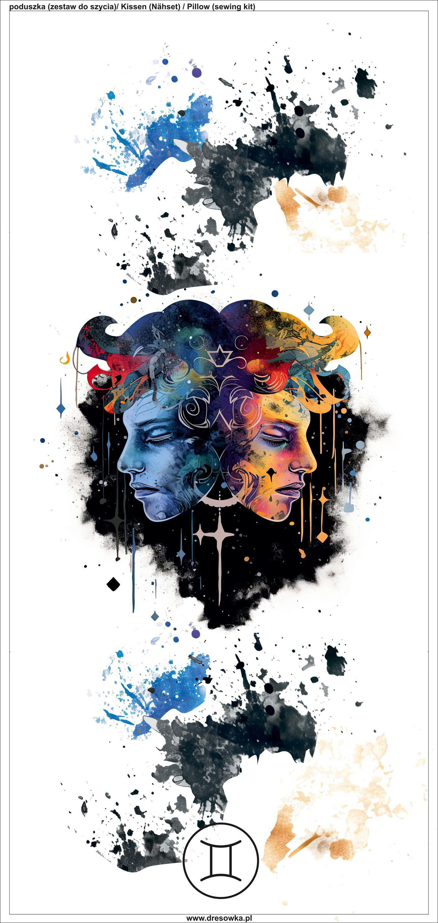 PODUSZKA 45X45 - GEMINI WZ. 1 - zestaw do uszycia