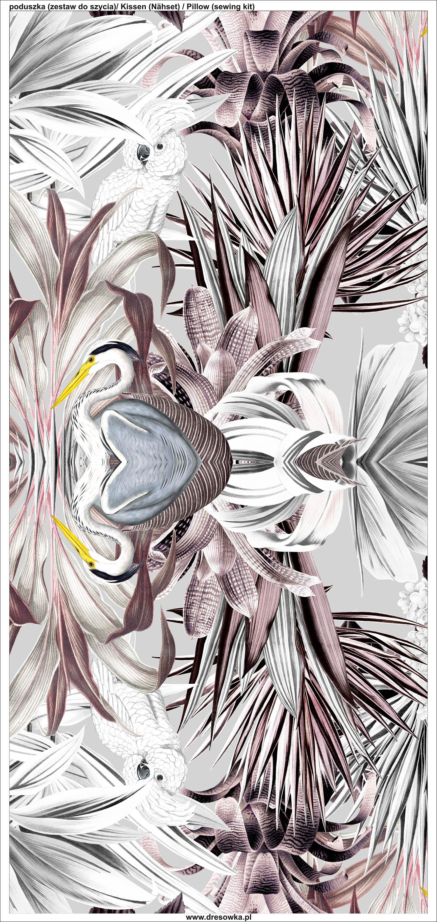 PODUSZKA 45X45 - LUXE TROPICAL wz. 2 - zestaw do uszycia