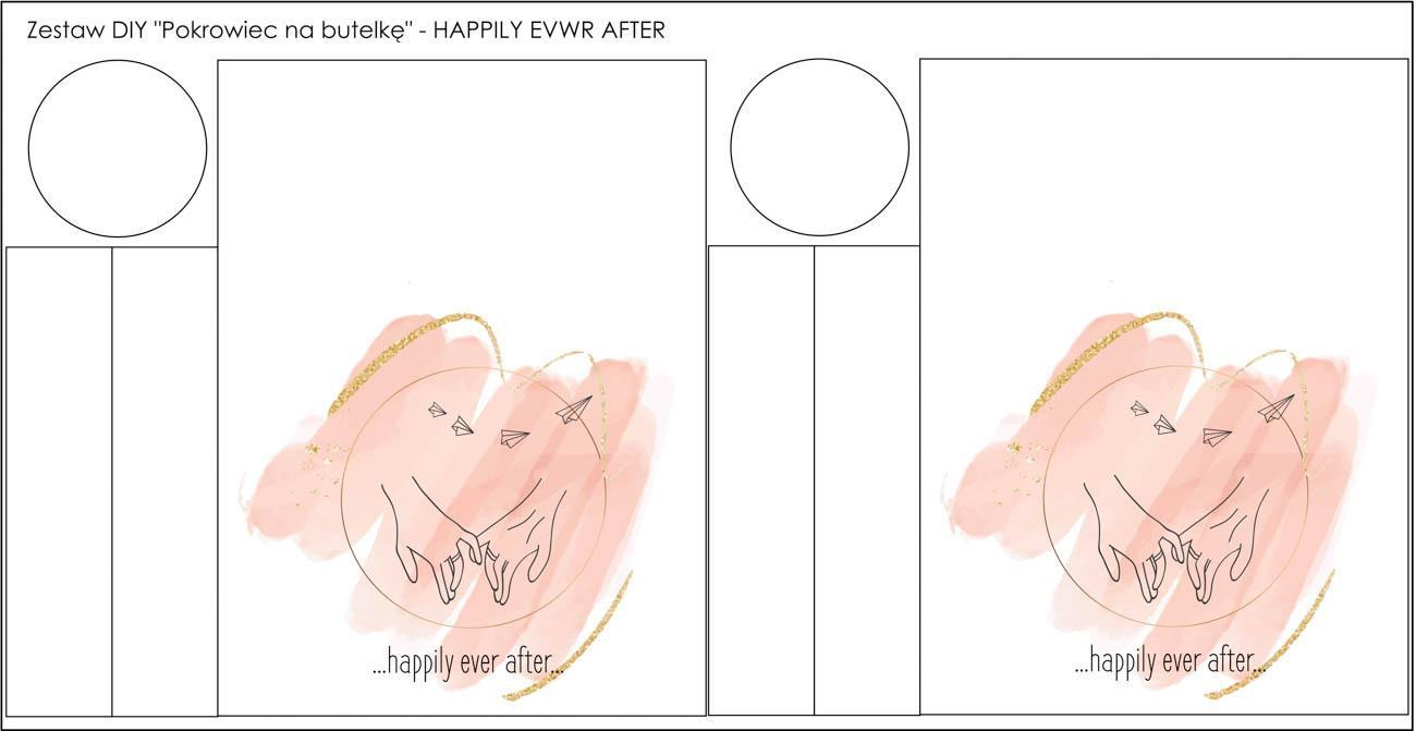 POKROWIEC NA BUTELKĘ - HAPPILY EVER AFTER...- DIY set 