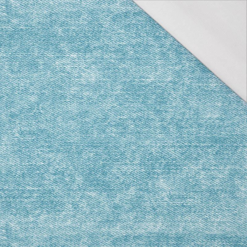 PRZECIERANY JEANS (morski) - single jersey z elastanem 