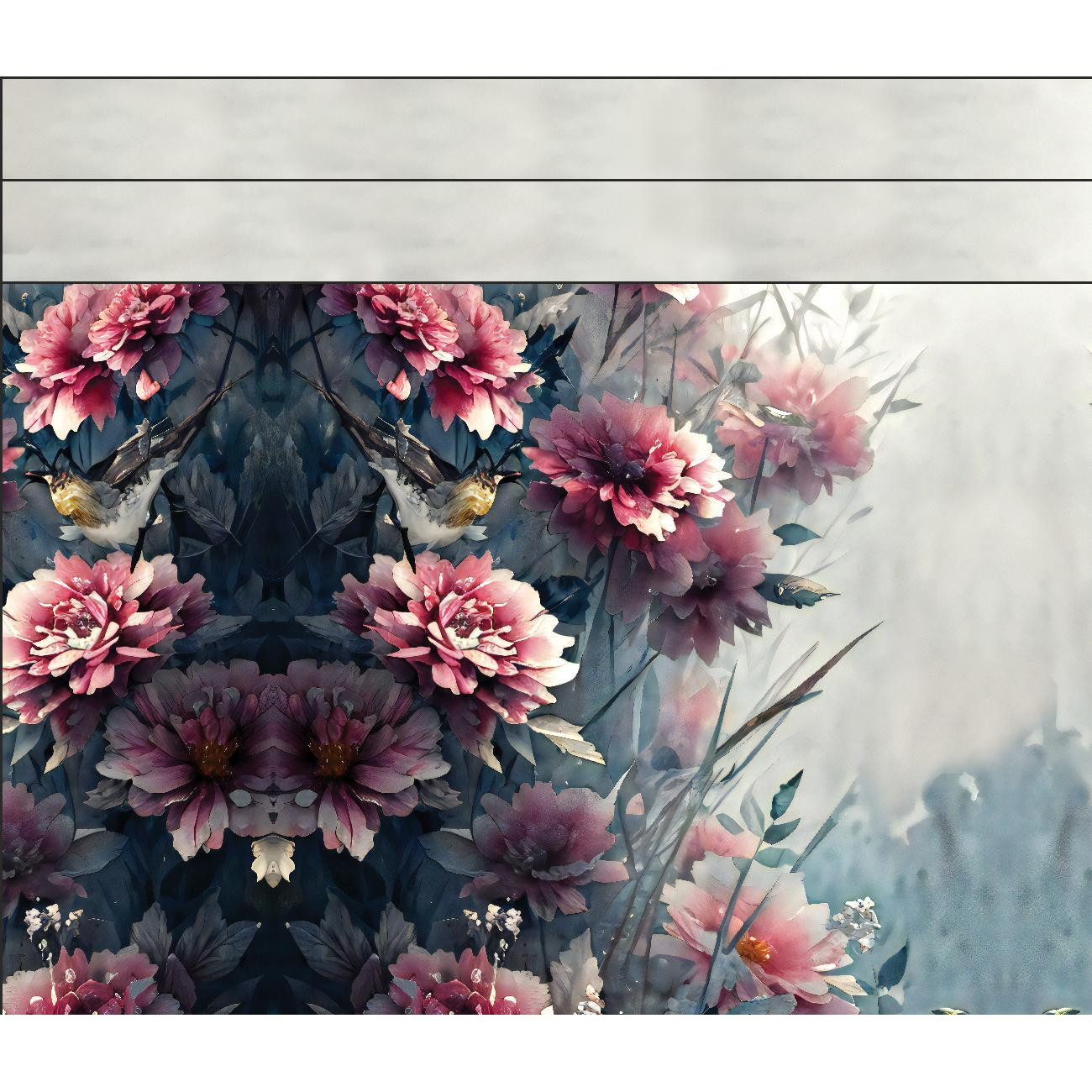 SHOPPERKA - VINTAGE FLOWERS wz. 9 - Panama 220g - zestaw do uszycia