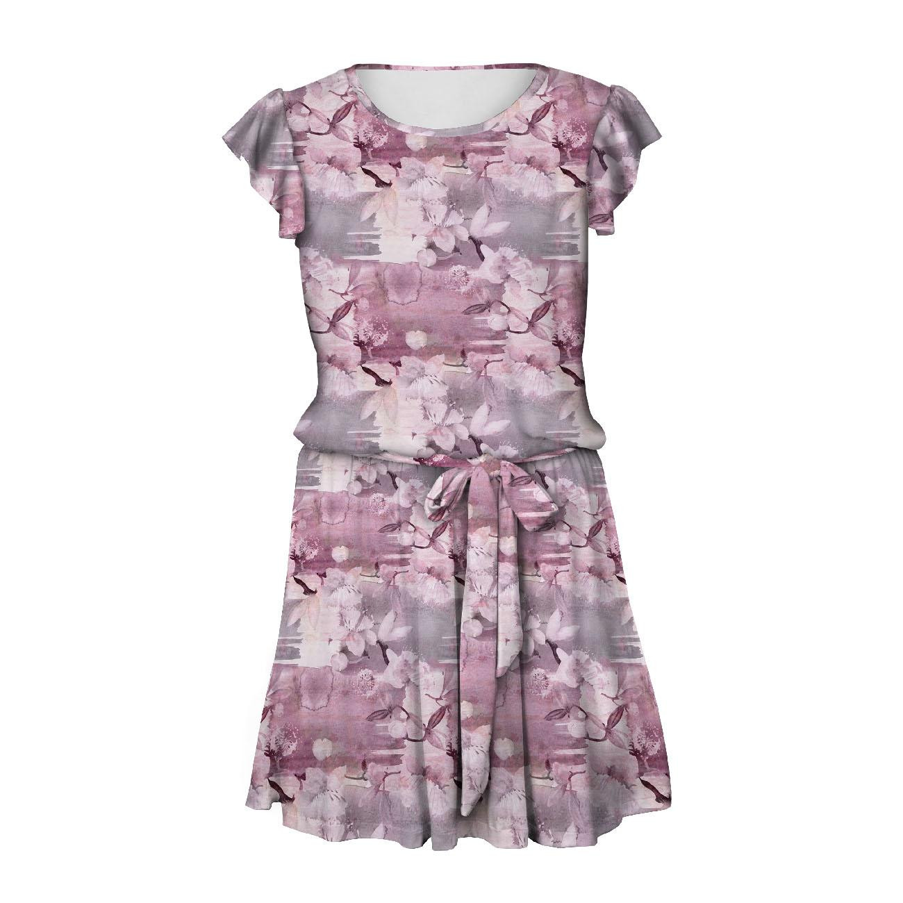 SUKIENKA "EMMA" - PINK PARADISE WZ. 1 - Jersey wiskozowy z elastanem