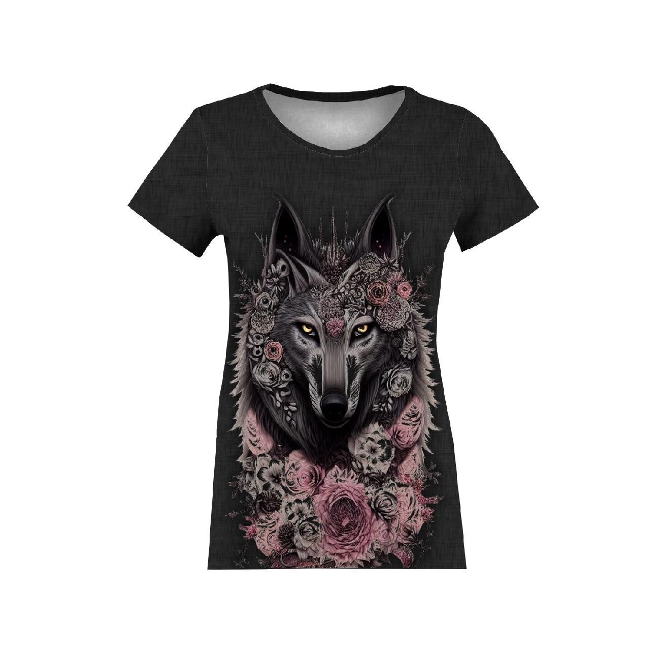 T-SHIRT DAMSKI - FANTASY WOLF - zestaw do uszycia