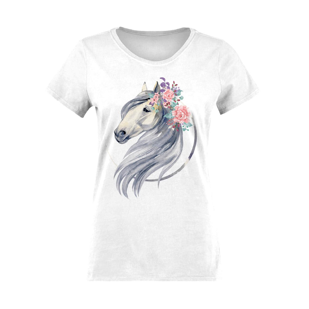 T-SHIRT DAMSKI - KOŃ wz. 2 - single jersey