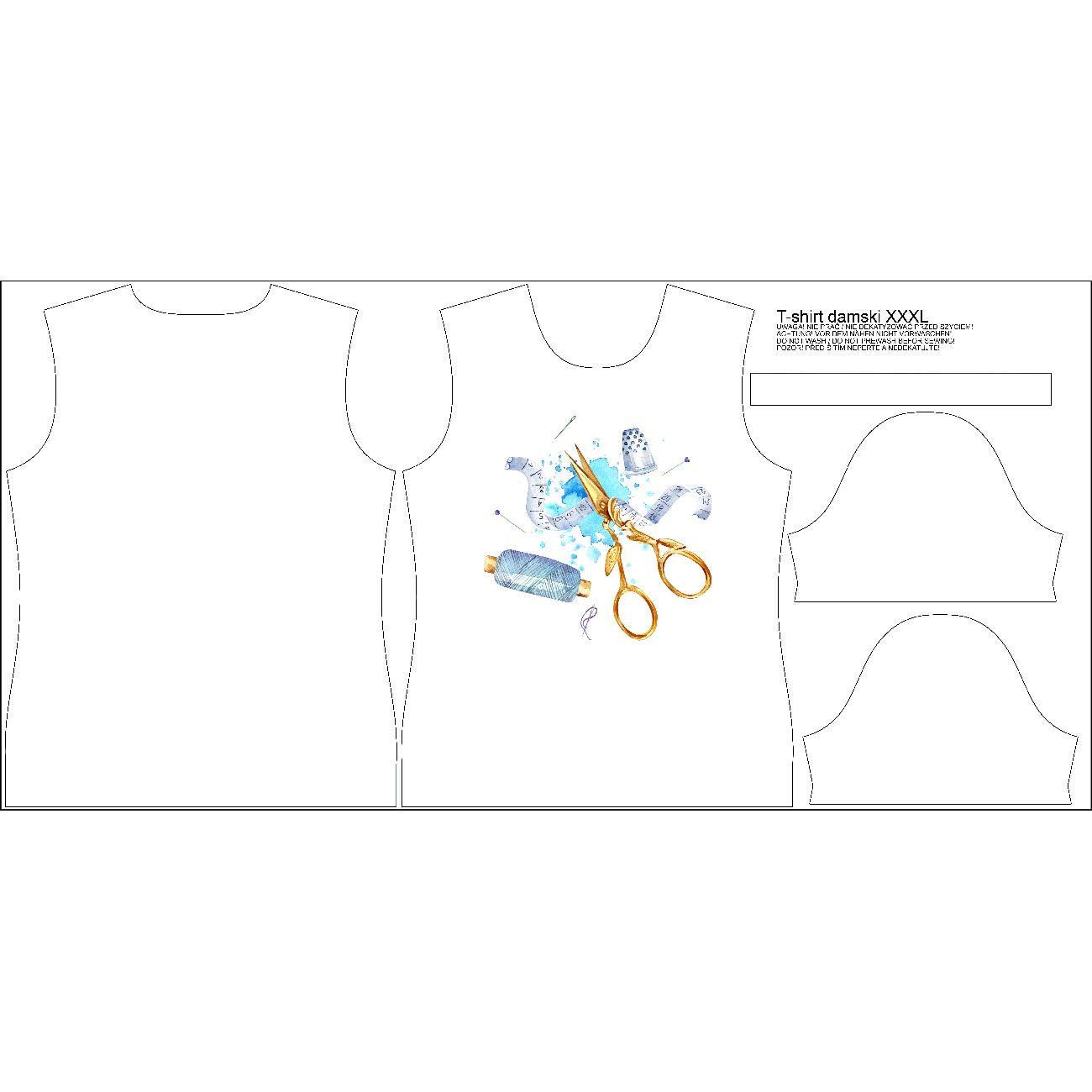 T-SHIRT DAMSKI - PRZYBORY KRAWIECKIE - zestaw do uszycia