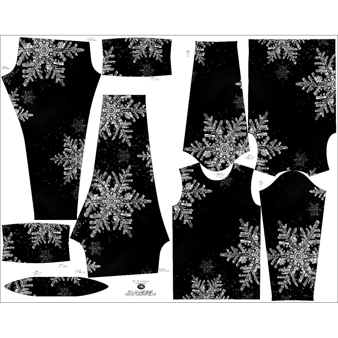THERMO KOMPLET DZIEWCZĘCY (NANCY) - CHALKY SNOWFLAKE - zestaw do uszycia