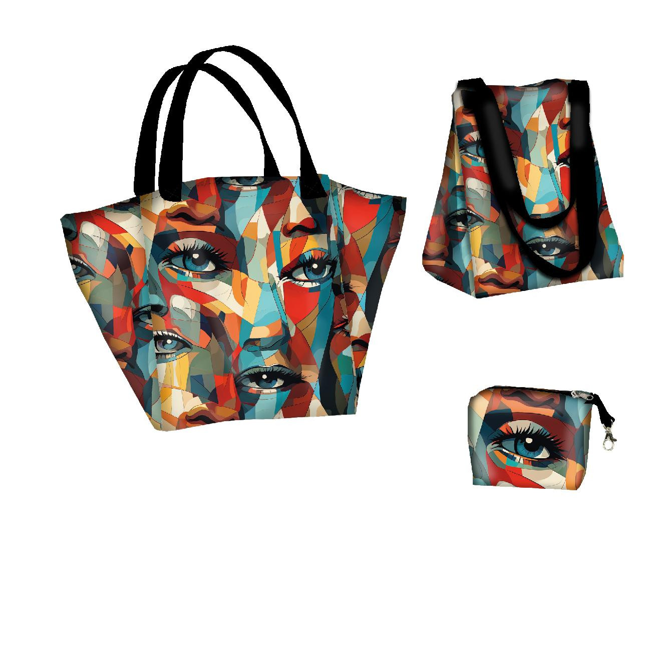 Torba XL z saszetką 2 w 1 - EYES - zestaw do uszycia