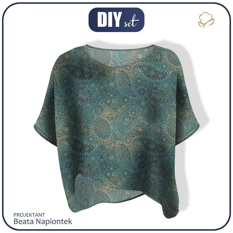 ZWIEWNA BLUZKA OVERSIZE "ELENA" - MEHNDI 2.0 - zestaw do uszycia