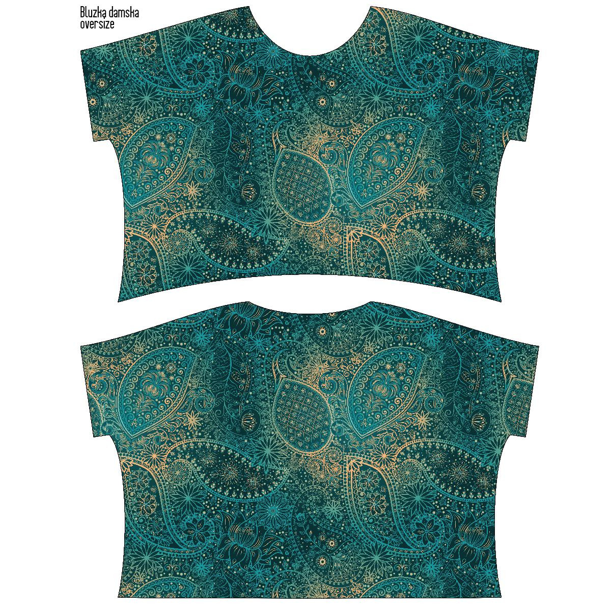 ZWIEWNA BLUZKA OVERSIZE "ELENA" - MEHNDI 2.0 - zestaw do uszycia