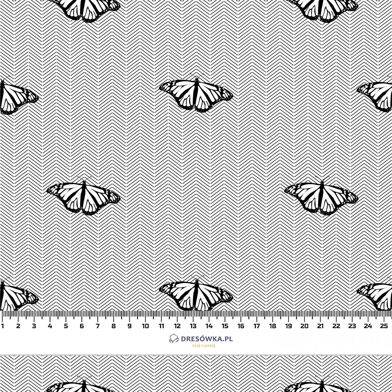 ĆMY / NOCNY ZEW / biały - Hydrofobowa dzianina drapana 