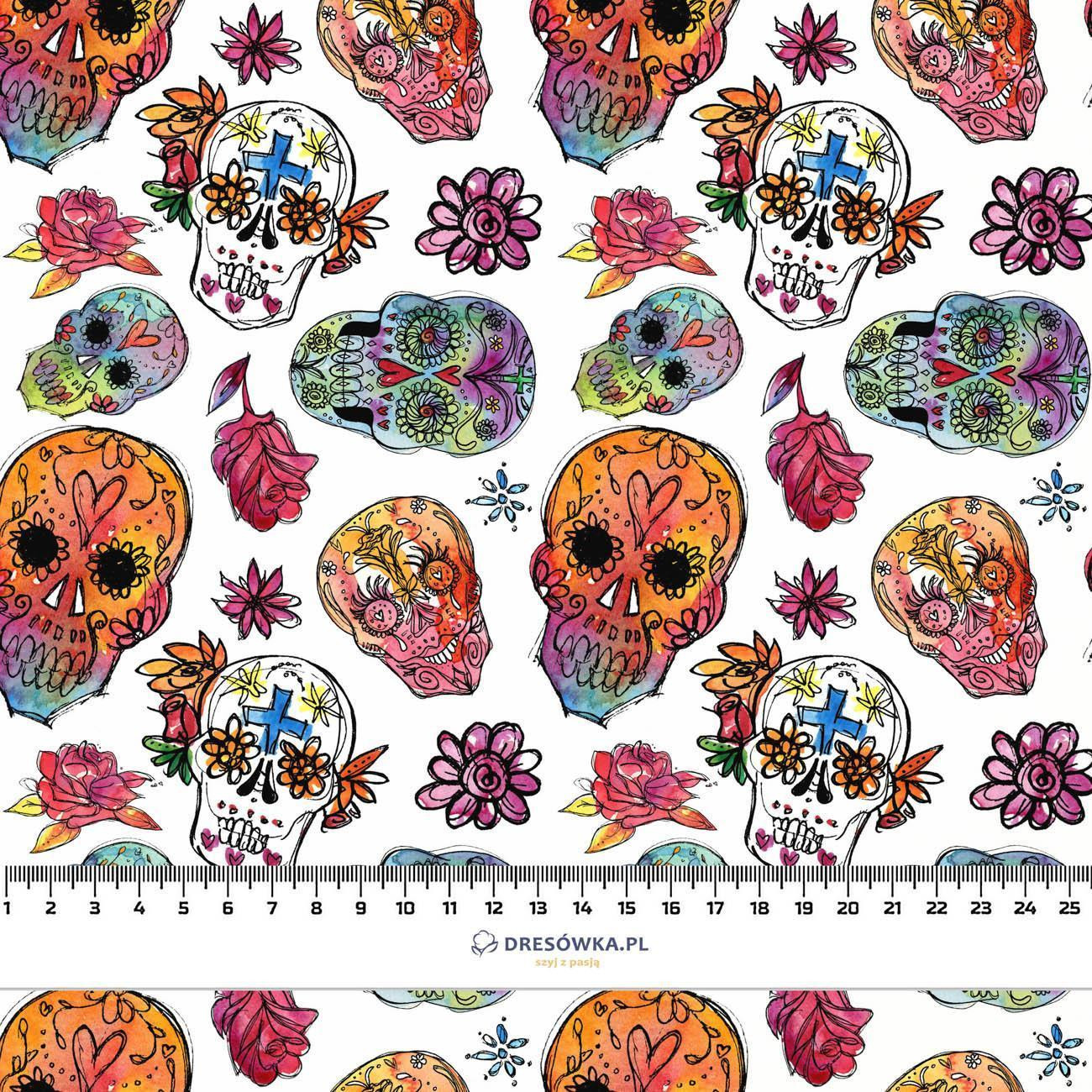 CZACHY wz. 3 / biały (DIA DE LOS MUERTOS) - Jersey wiskozowy