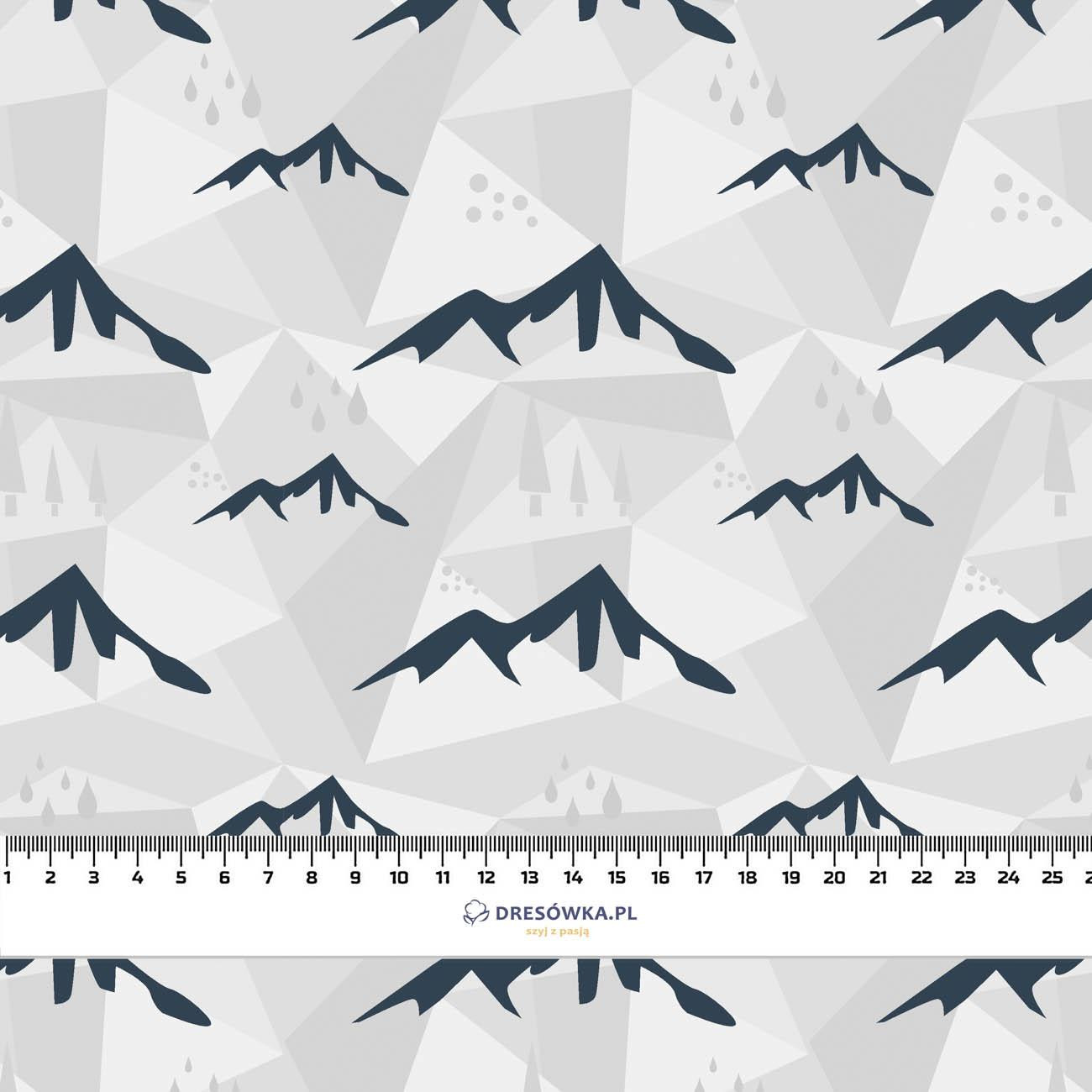 GÓRY (adventure) / szary - tkanina bawełniana