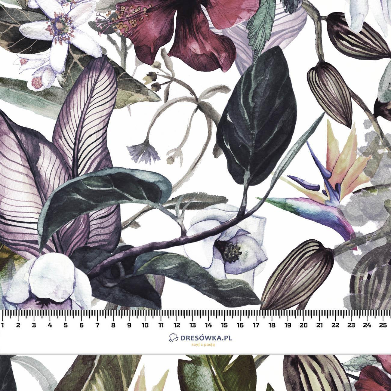 RAJSKIE KWIATY - Hydrofobowa dzianina drapana 