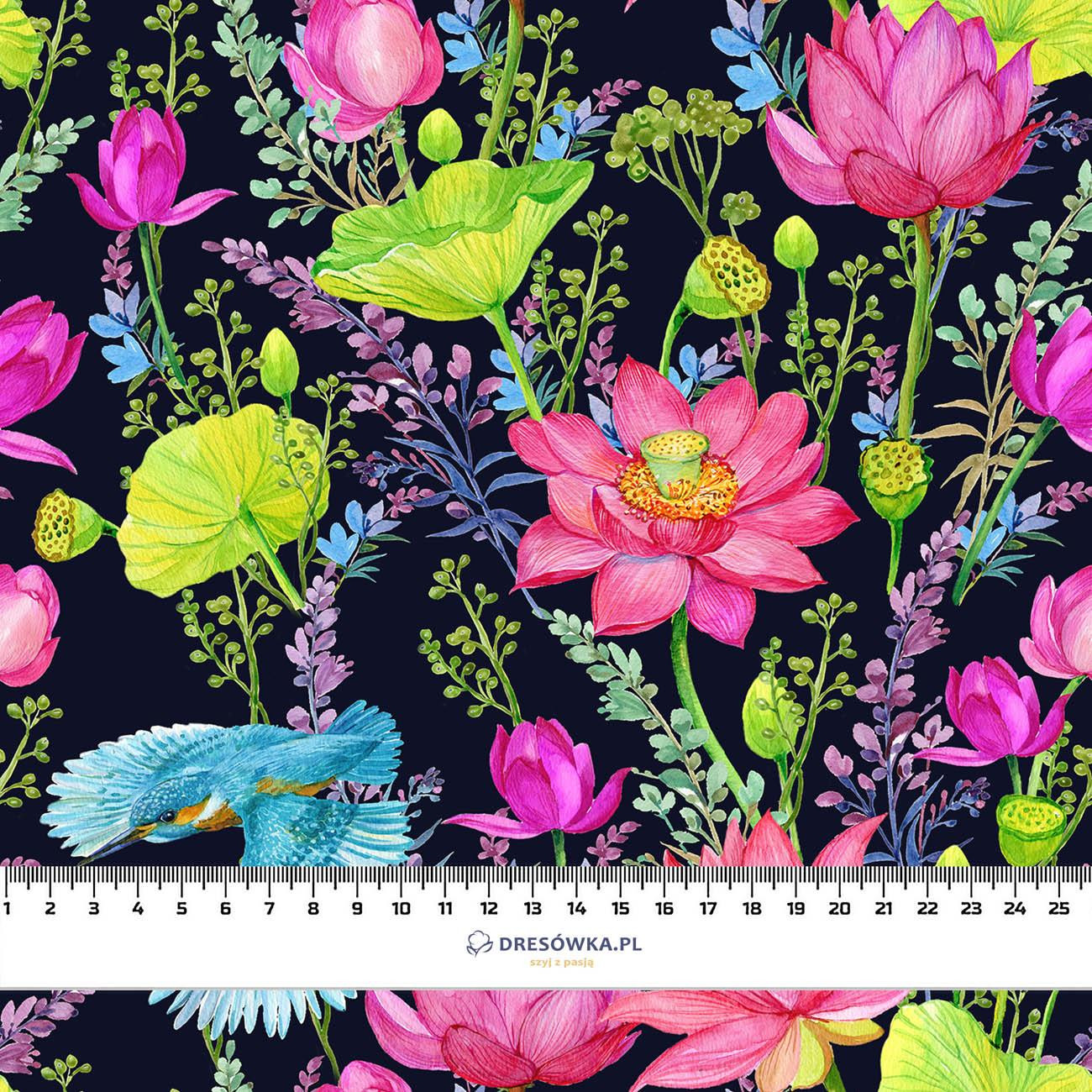 ZIMORODKI I MAKI (ZIMORODKI NA ŁĄCE) / czarny- single jersey z elastanem ITY