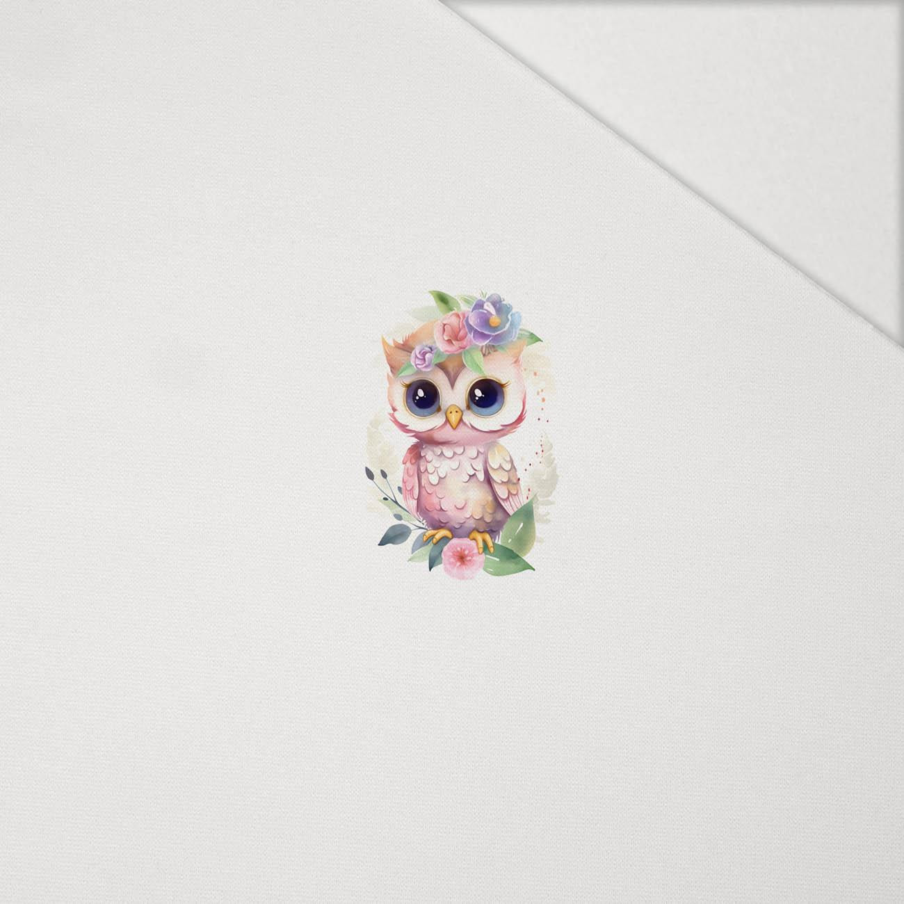 BABY OWL - PANEL (60cm x 50cm) Hydrofobowa dzianina drapana