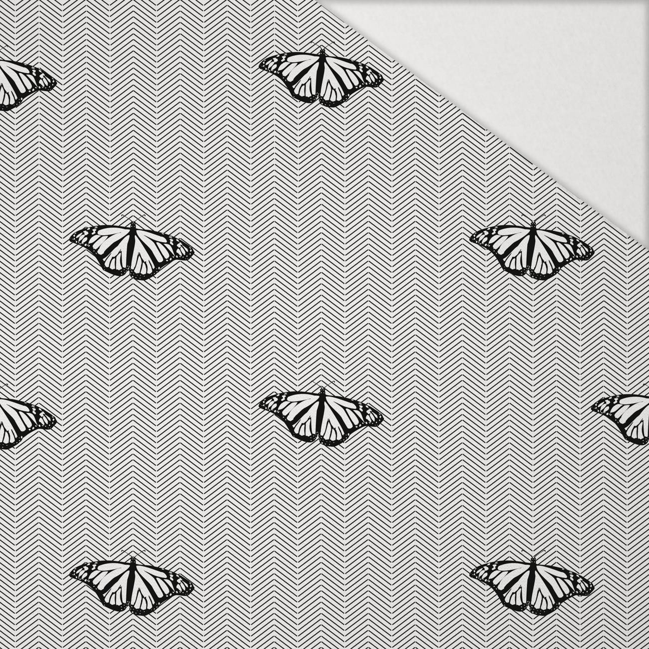 ĆMY / NOCNY ZEW / biały - Hydrofobowa dzianina drapana 