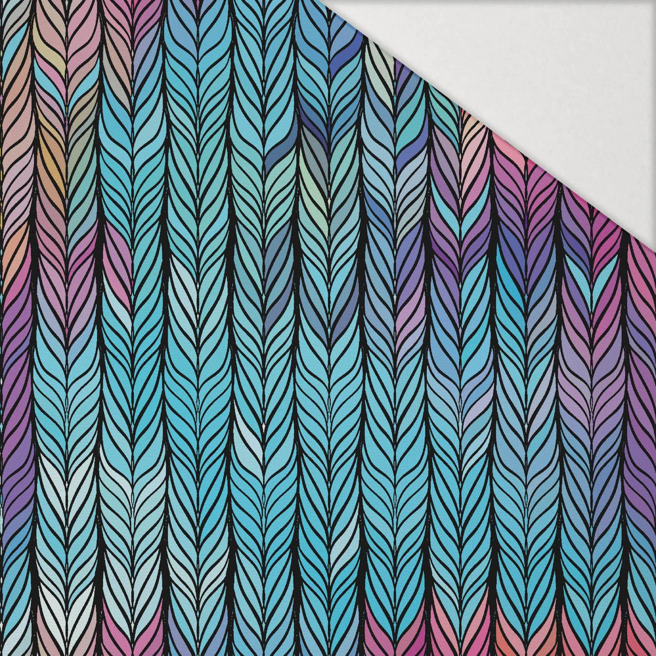 WARKOCZ / tęczowy - Hydrofobowa dzianina drapana 