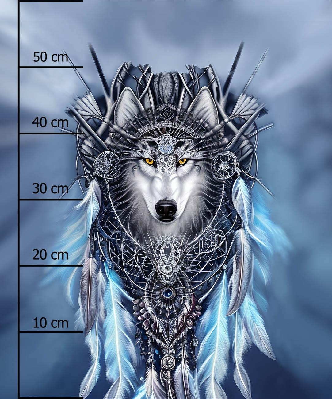 SPIRIT WOLF - panel (60cm x 50cm) lycra 300g
