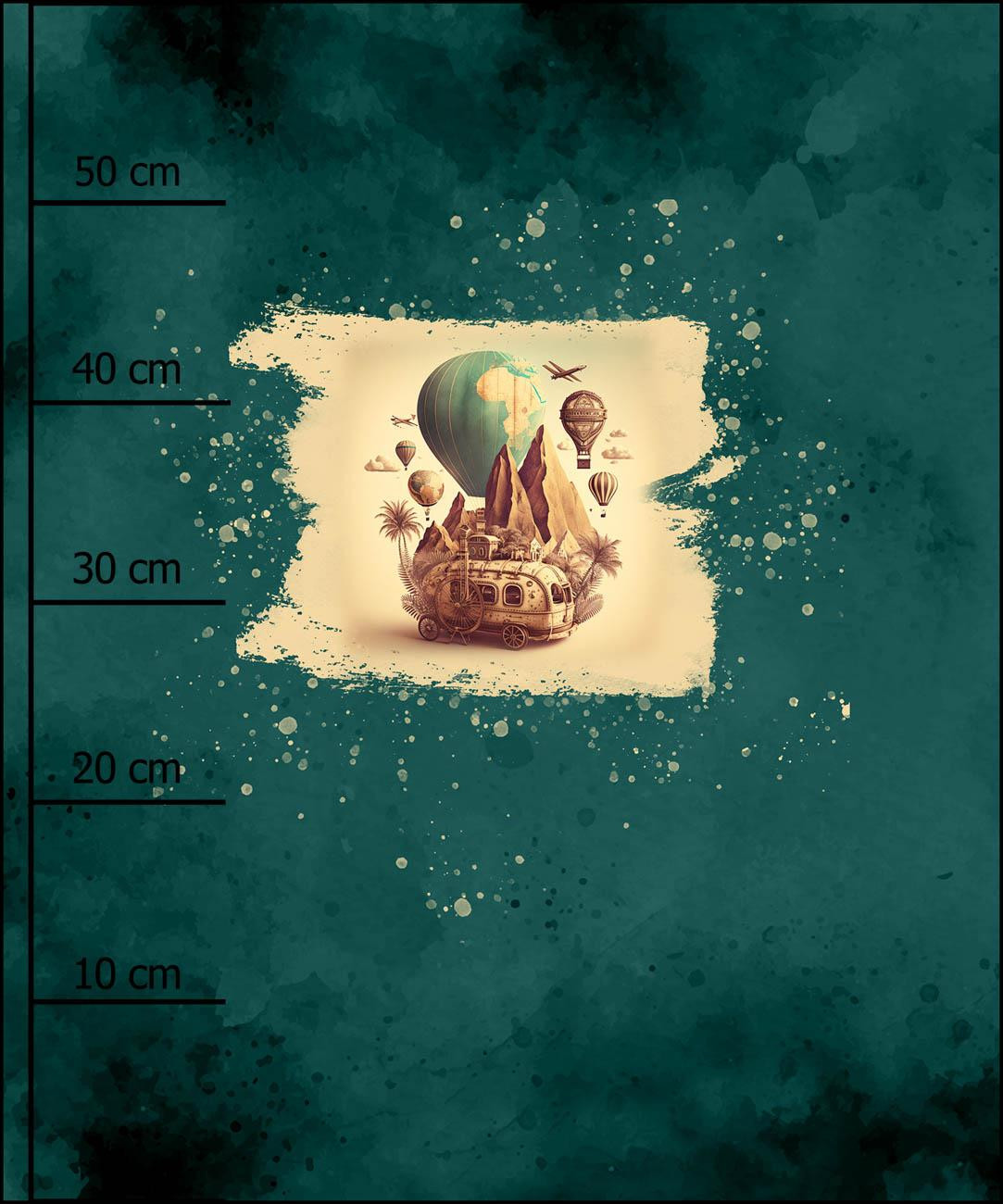 TRAVEL TIME WZ. 8 - PANEL (60cm x 50cm) tkanina wodoodporna