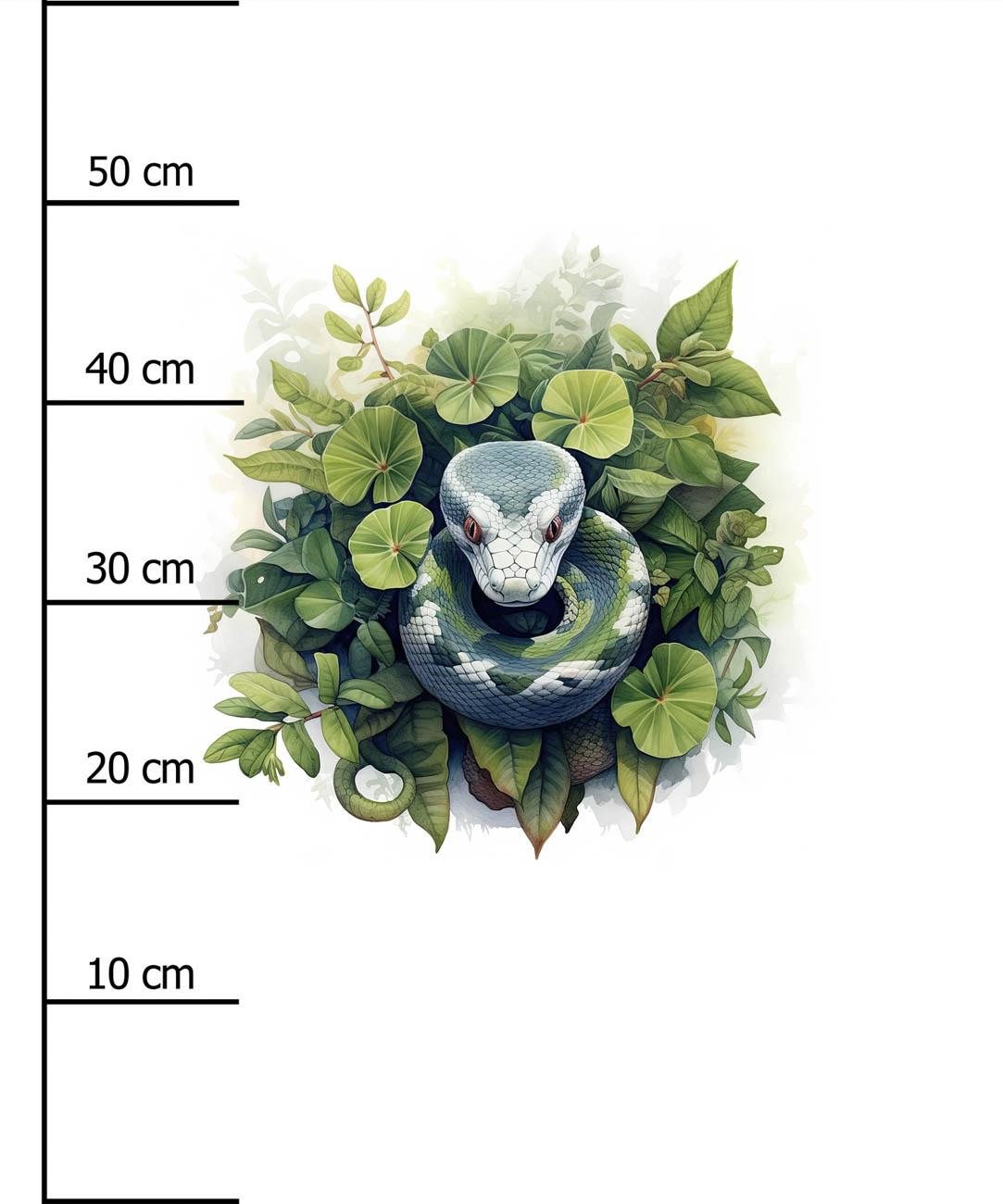 WATERCOLOR SNAKE - PANEL (60cm x 50cm) SINGLE JERSEY