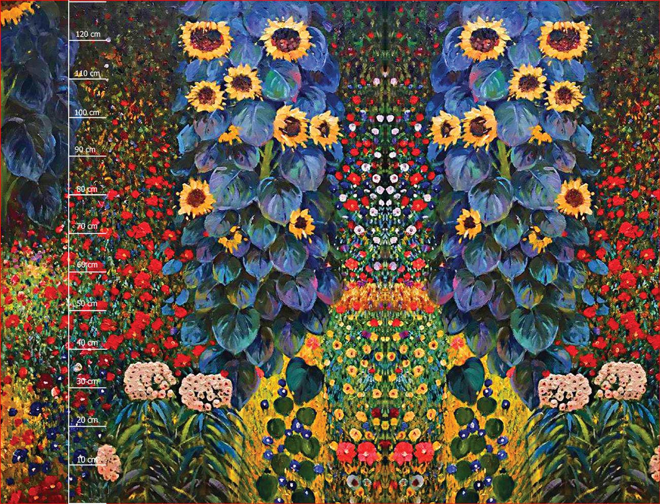 FARM GARDEN WITH SUNFLOWERS (Gustav Klimt) - panel sukienkowy