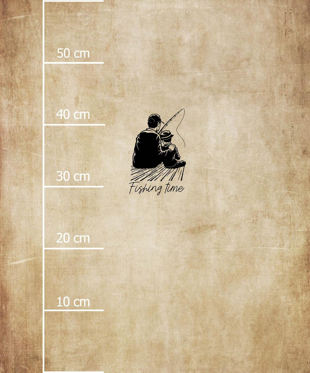 FISHING TIME WZ. 2 - PANEL (60cm x 50cm) dzianina drapana z elastanem ITY