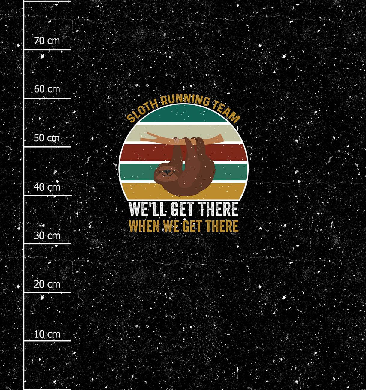 SLOTH RUNNING TEAM / czarny - panel (75cm x 80cm)