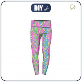 THERMO LEGGINSY DZIEWCZĘCE (DORA) 116 - NEONOWA SKÓRA WĘŻA WZ. 1 - zestaw do uszycia 