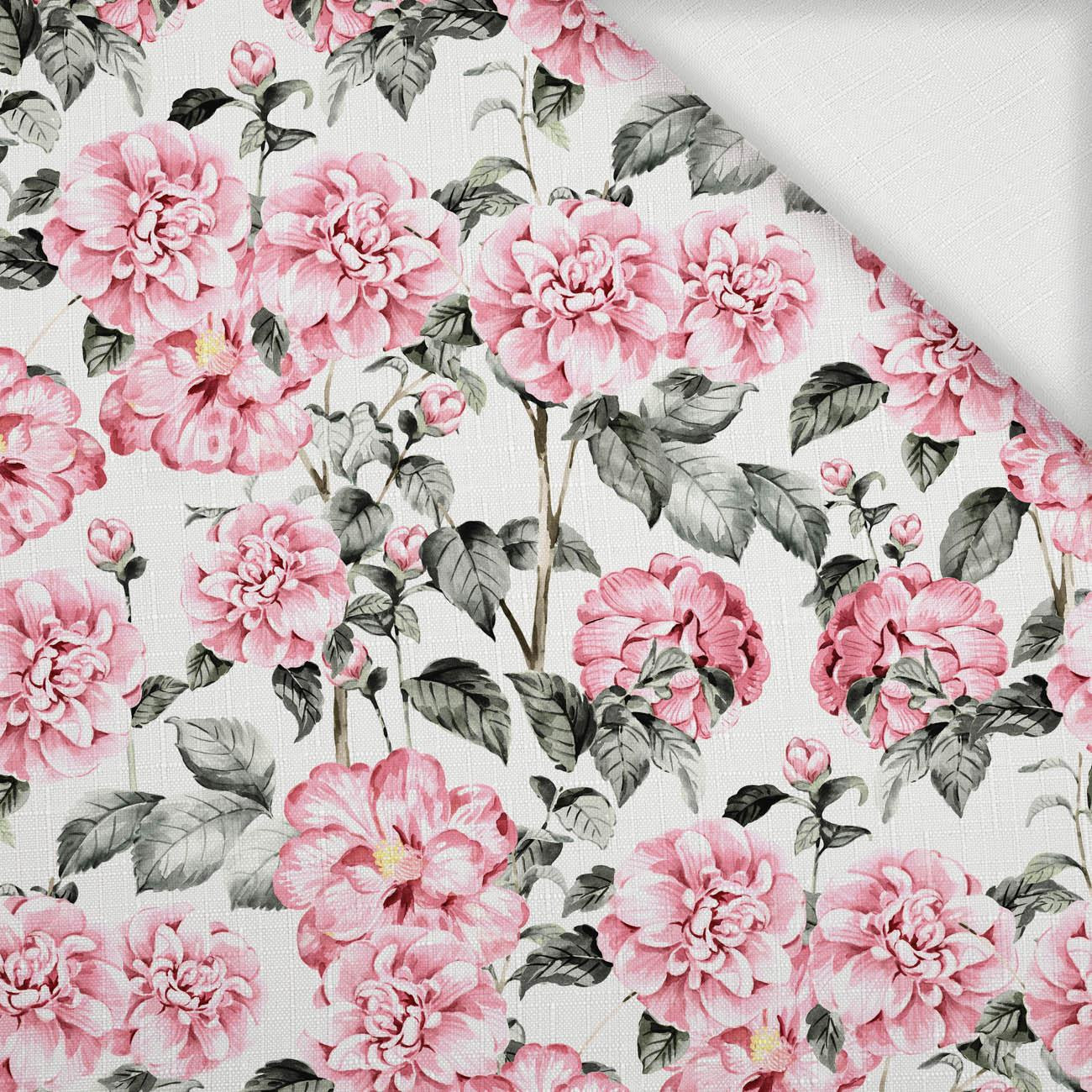 RÓŻOWE PIWONIE wz.3 - Tkanina na obrusy