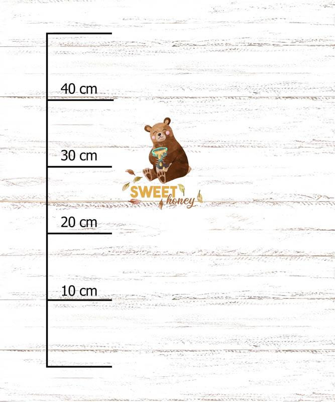 SWEET HONEY (MISIE I MOTYLKI) - panel 50cm x 60cm - dzianina pętelkowa