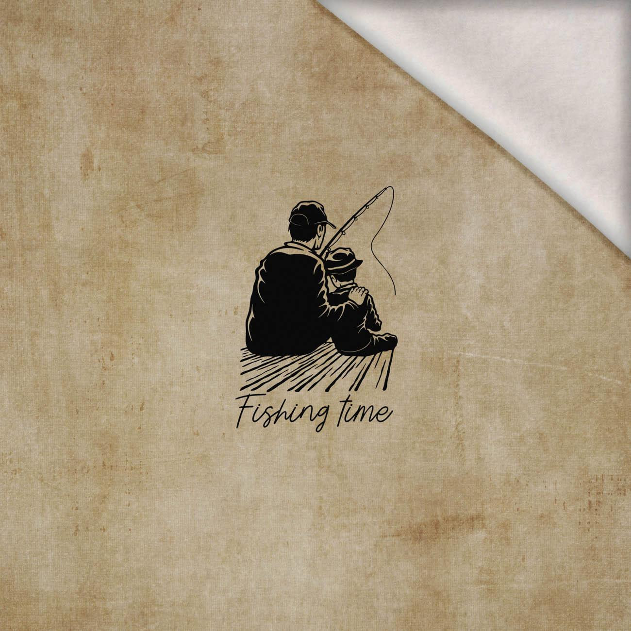 FISHING TIME WZ. 2 - PANEL (60cm x 50cm) dzianina drapana z elastanem ITY