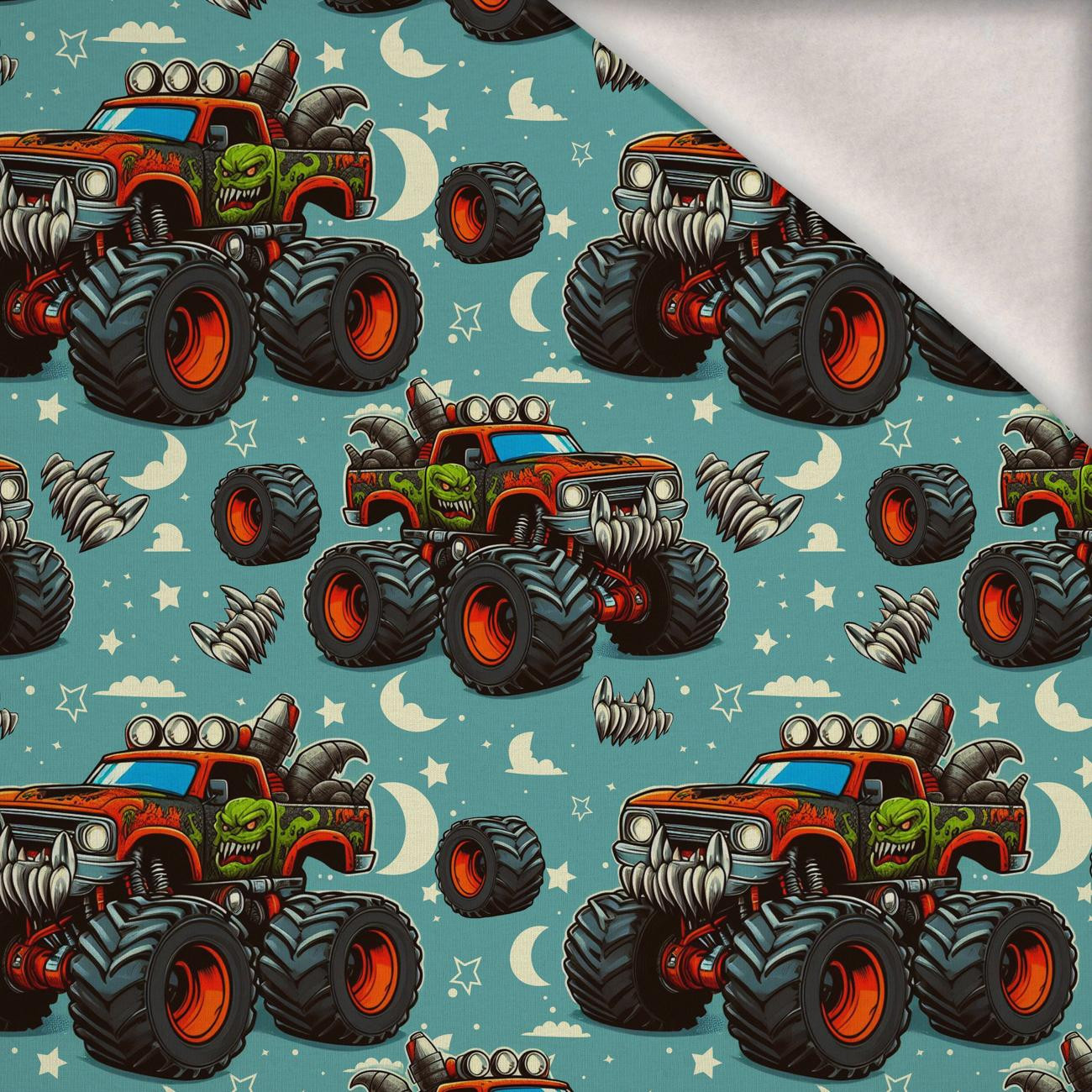 MONSTER TRUCK WZ. 1 - dzianina drapana z elastanem ITY