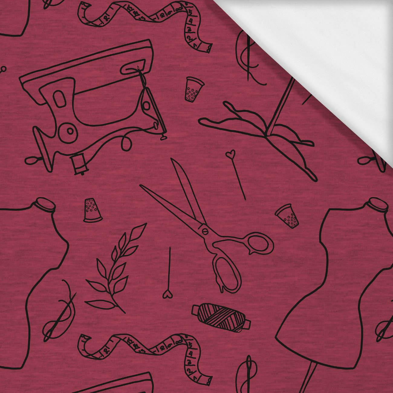 KRAWIECTWO KONTUR / viva magenta- single jersey z elastanem ITY