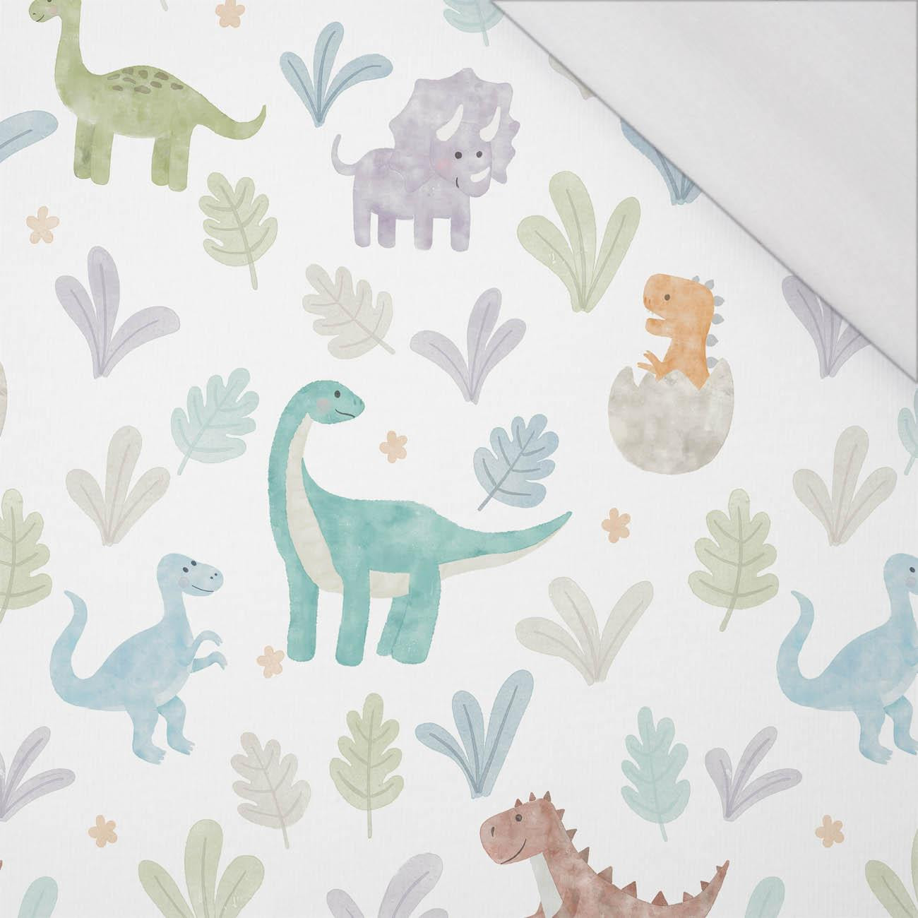 MALOWANE DINOZAURY - single jersey z elastanem 