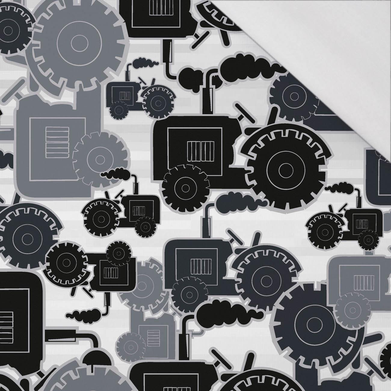 TRAKTORY / szare - single jersey z elastanem TE210