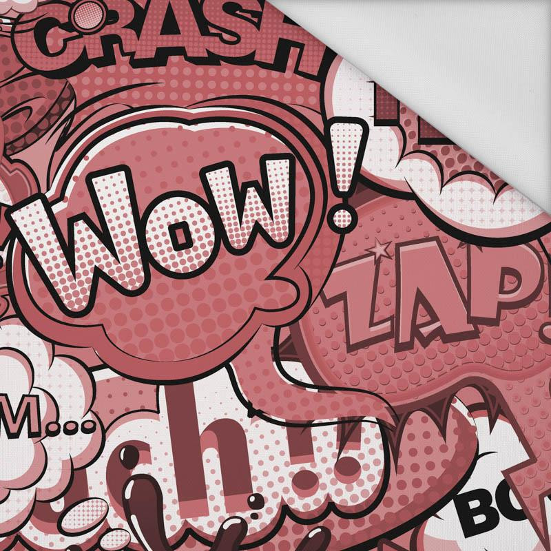 KOMIKS (czerwony) - tkanina wodoodporna