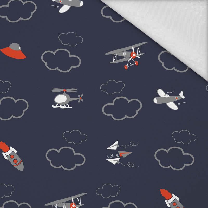 SAMOLOTY (SAMOLOTY) / navy  - tkanina wodoodporna