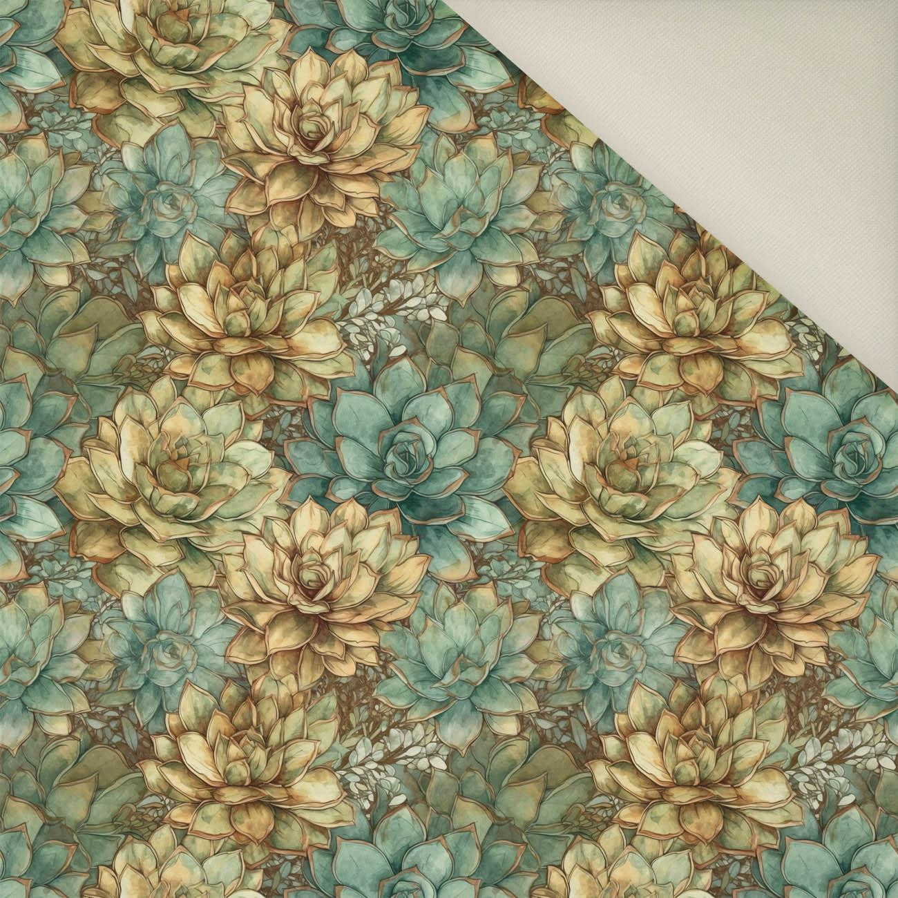 SUCCULENT PLANTS WZ. 2- Welur tapicerski