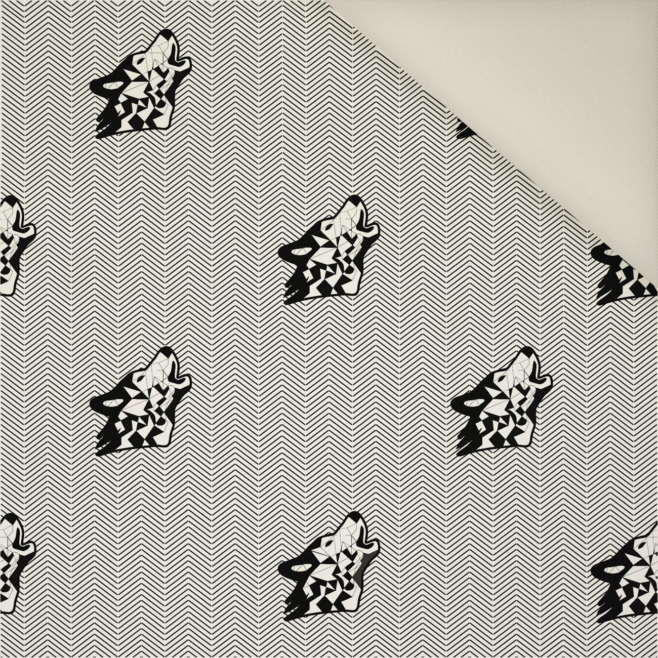 WOLF / NOCNY ZEW / biały- Welur tapicerski