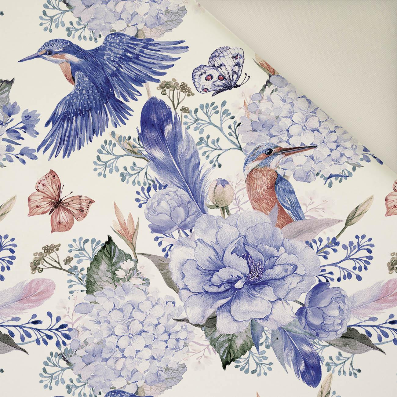 ZIMORODKI I BZY (ZIMORODKI NA ŁĄCE) (Very Peri)- Welur tapicerski