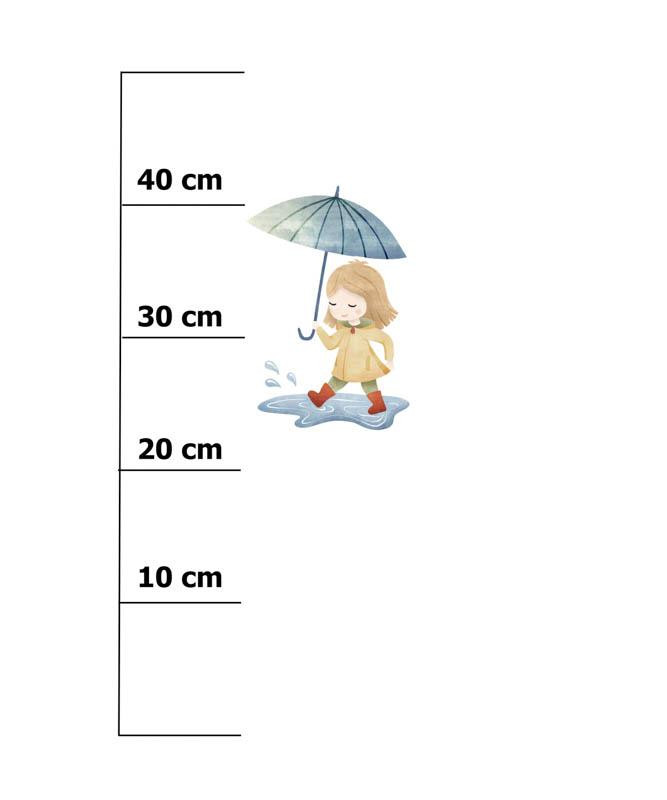 DZIEWCZYNKA Z PARASOLEM (JESIENNA DZIEWCZYNKA) - panel dzianina pętelkowa 