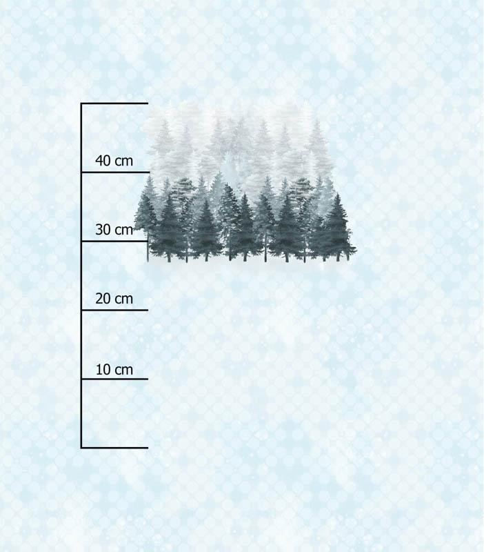 LAS (ZIMA W GÓRACH) - panel dzianina pętelkowa 75cm x 80cm