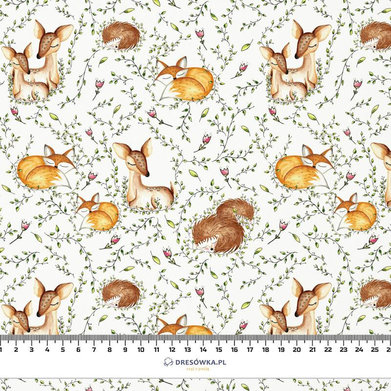 ŚPIĄCE ZWIERZĄTKA MIX (ŚPIĄCE ZWIERZĄTKA) / biały - Jersey wiskozowy