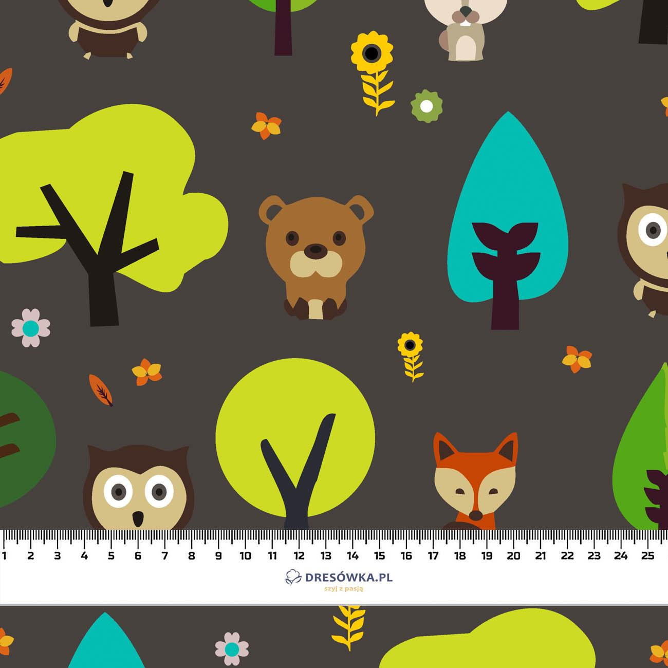 ZWIERZAKI W LESIE- single jersey z elastanem ITY
