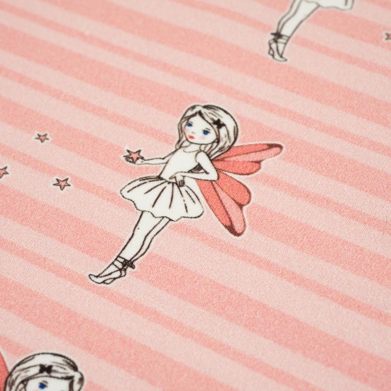 WRÓŻKI / różowy - Jersey wiskozowy WE210