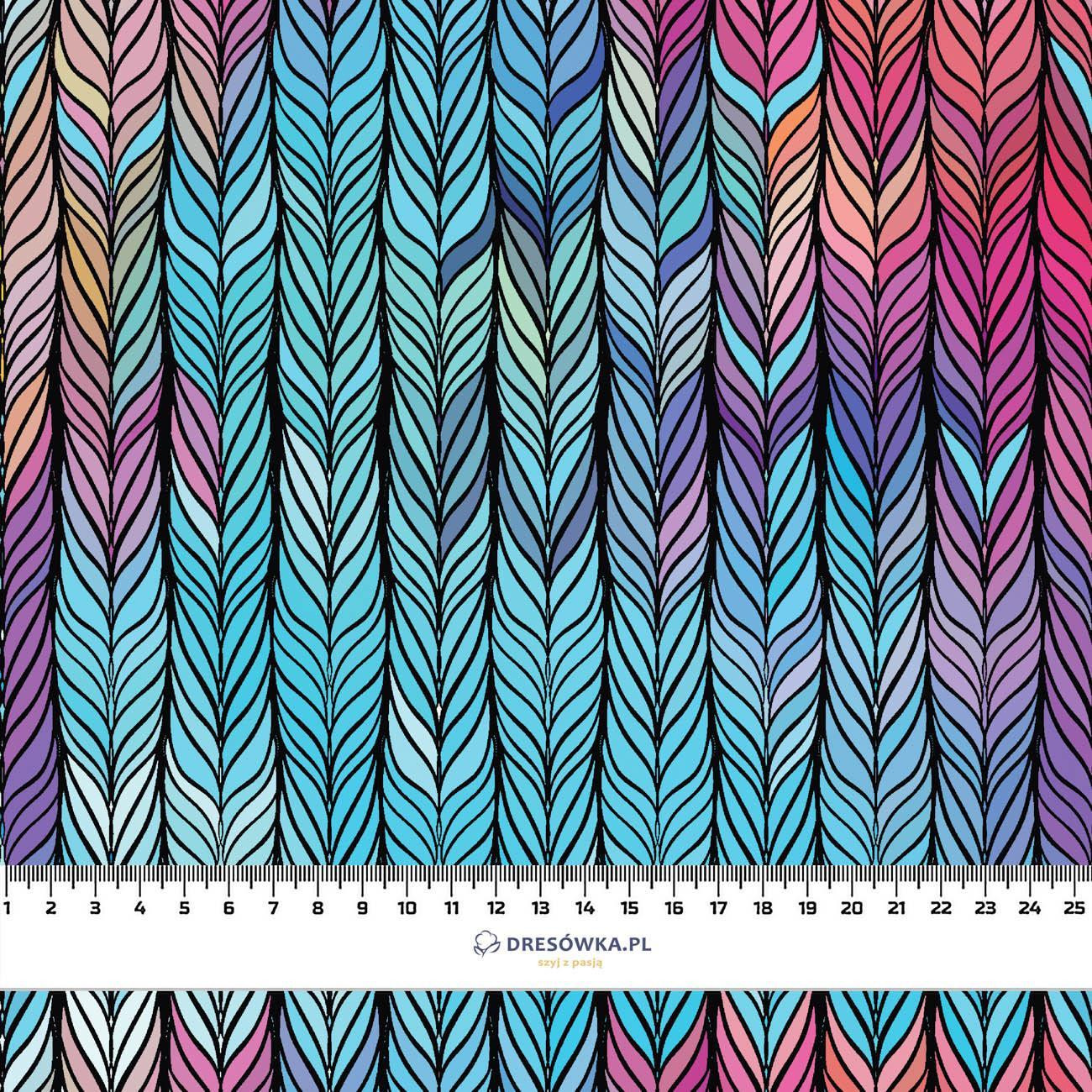 WARKOCZ / tęczowy - Hydrofobowa dzianina drapana 