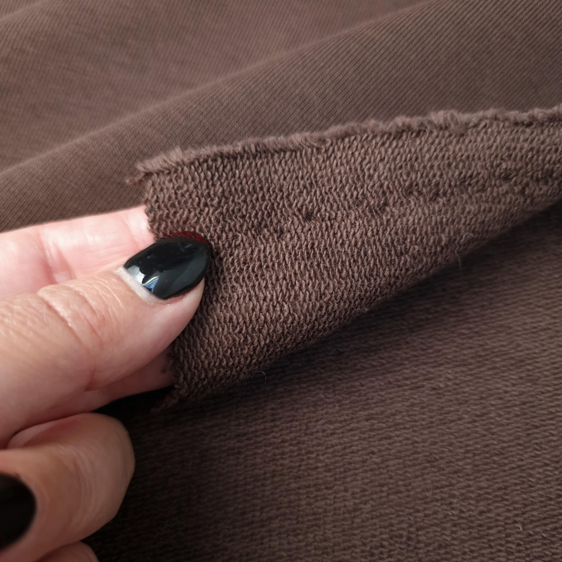 Gruba dzianina pętelkowa (P290) - ESPRESSO (D-246) 