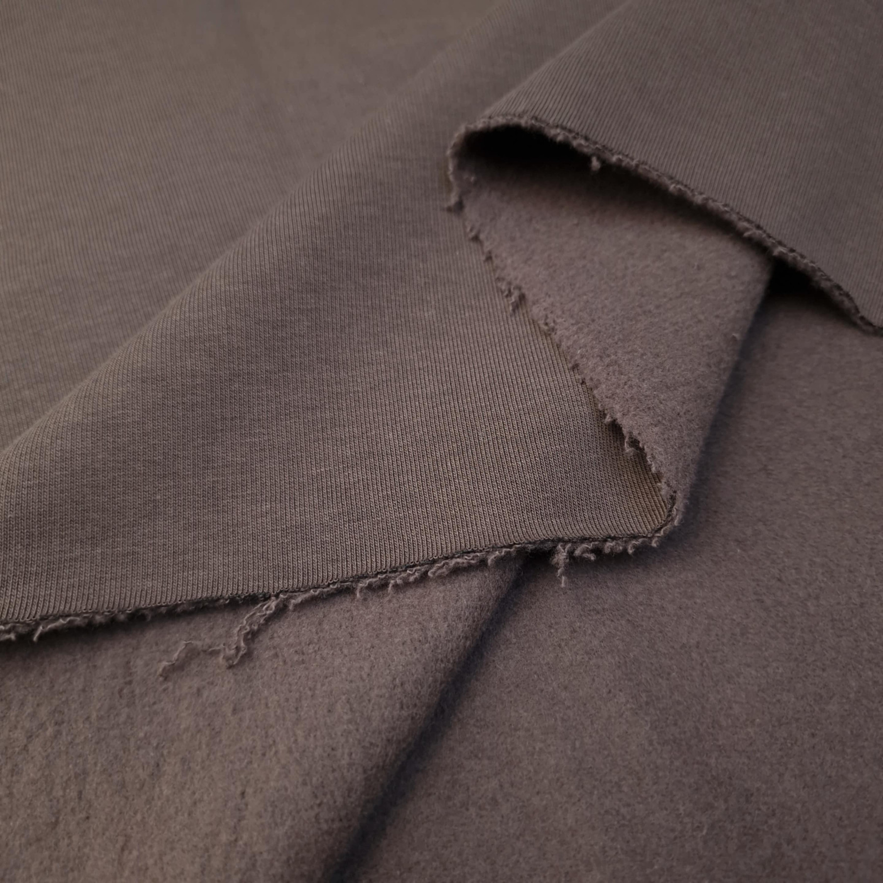 Gruba dresówka drapana D300 - ESPRESSO (D-246)